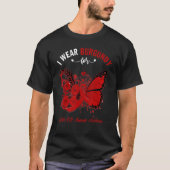 Butterfly I Draag Bourgogne voor sikkelcelanemie A T-shirt (Voorkant)