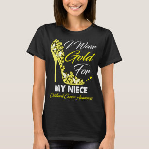Butterfly I Draag Gold voor mijn nicht kinderdagve T-shirt