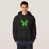Butterfly I Draag Green for Brain Injury Awareness Hoodie (Voorkant volledig)