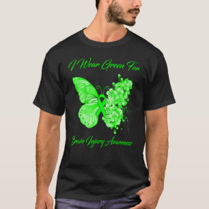 Butterfly I Draag Green for Brain Injury Awareness T-shirt