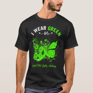 Butterfly I Draag Green for Spinal Cord Injury Awa T-shirt