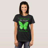 Butterfly I Draag Green voor mijn dochter Liver T-shirt (Voorkant volledig)