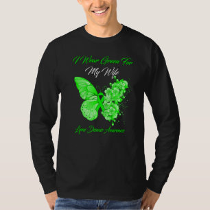 Butterfly I Draag Green voor mijn vrouw Lyme Disea T-shirt