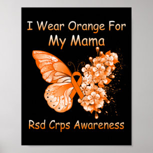 Butterfly I Draag Oranje voor mijn mama RSD CRPS-s Poster