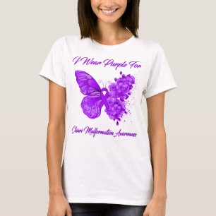 Butterfly I Draag Paars voor Chiari-misvorming T-shirt