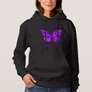 Butterfly I Draag Paars voor Epilepsy Bewustmaking Hoodie
