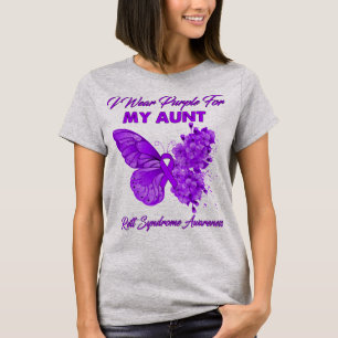 Butterfly I Draag Paars voor mijn tante Rett Syndr T-shirt