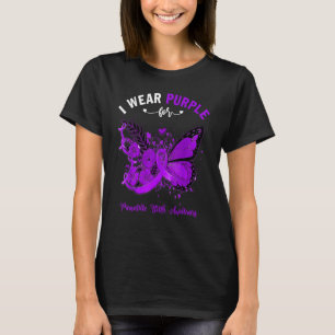 Butterfly I Draag Paarse voor vroeggeboorte Awaren T-shirt
