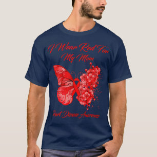Butterfly I Draag Red voor mijn moeder hartziekte  T-shirt