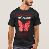 Butterfly I Draag Red voor mijn nichtje sikkelcel  T-shirt (Voorkant)