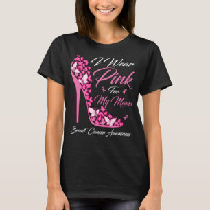 Butterfly I Draag roze voor mijn borstkanker T-shirt