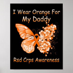 Butterfly I Draag Sinaasappel voor mijn papa RSD C Poster