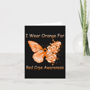 Butterfly I Draag Sinaasappel voor RSD CRPS Awaren Kaart