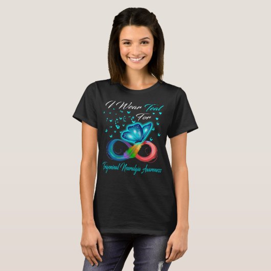 Butterfly I Draag Tead for Trigeminal Neuralgia T-shirt (Voorkant volledig)