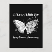 Butterfly I Draag White voor Lung Cancer Awareness Briefkaart (Voorkant)