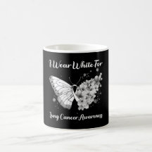 Butterfly I Draag White voor Lung Cancer Awareness