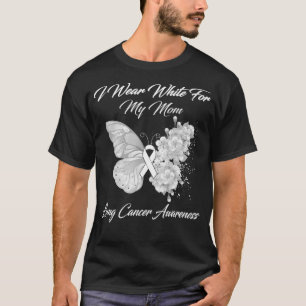 Butterfly I Draag White voor mijn moeder longkanke T-shirt