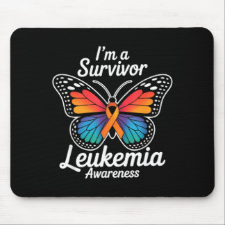 Butterfly i’m a survivor leukemia awareness orange muismat