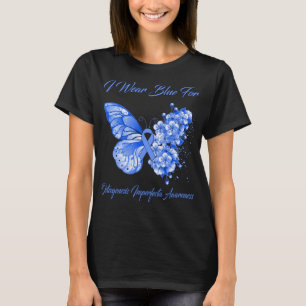 Butterfly I Wear Blue For Osteogenesis Imperfecta T-shirt