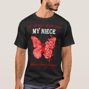 Butterfly I Wear Red For My Niece Substance T-shirt