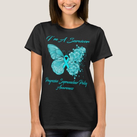 Butterfly Ik ben een Survivor Progressive Supranuc T-shirt (Voorkant)