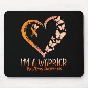 Butterfly Ik ben een Warrior RSD CRPS Bewustzijn Muismat