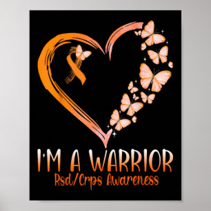 Butterfly Ik ben een Warrior RSD CRPS Bewustzijn Poster