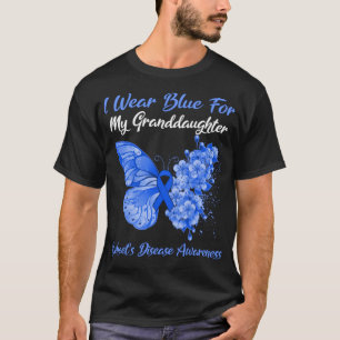 Butterfly ik Draag blauw voor mijn kleindochter ac T-shirt
