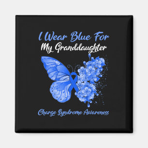 Butterfly ik Draag blauw voor mijn kleindochter Ch Magneet