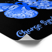 Butterfly ik Draag blauw voor mijn kleindochter Ch Poster (Hoek)