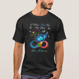 Butterfly ik Draag blauw voor mijn mama autisme T-shirt
