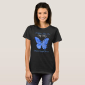 Butterfly Ik Draag blauw voor mijn moeder Osteogen T-shirt (Voorkant volledig)