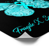 Butterfly Ik Draag Blauwgroen voor mijn kleinzoon  Poster (Hoek)