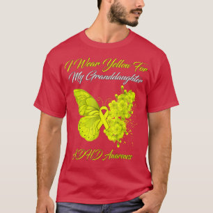 Butterfly ik Draag geel voor mijn kleindochter ADH T-shirt