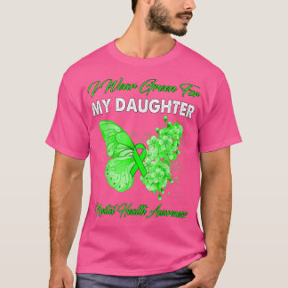 Butterfly ik Draag groen voor mijn dochter geestel T-shirt