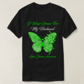 Butterfly ik Draag groen voor mijn gynaecoloog Lym T-shirt (Design voorkant)