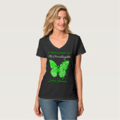 Butterfly ik Draag groen voor mijn kleindochter Sc T-shirt (Voorkant volledig)