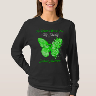 Butterfly ik Draag groen voor mijn papa Scoliosis  T-shirt