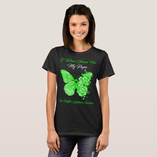 Butterfly ik Draag groen voor mijn papieren non-Ho T-shirt (Voorkant volledig)