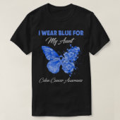 Butterfly ik Draag groen voor mijn tante Colon Can T-shirt (Design voorkant)