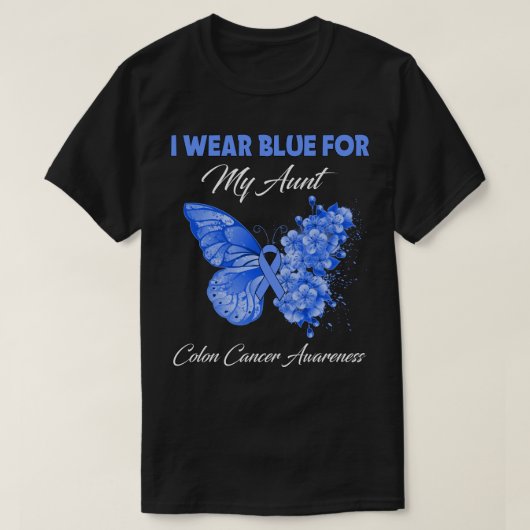 Butterfly ik Draag groen voor mijn tante Colon Can T-shirt (Design voorkant)