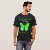 Butterfly ik Draag groen voor mijn vader Brain Dis T-shirt (Voorkant volledig)