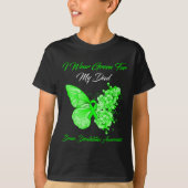 Butterfly ik Draag groen voor mijn vader Brain Dis T-shirt (Voorkant)