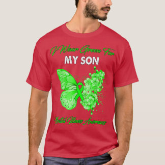 Butterfly ik Draag groen voor mijn zoon geesteszie T-shirt