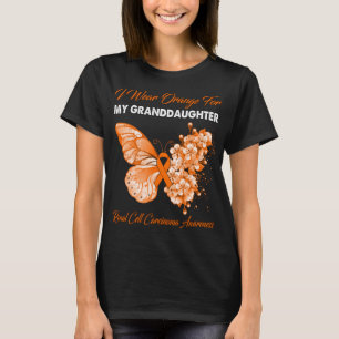 Butterfly ik Draag Oranje voor mijn kleindochter T-shirt