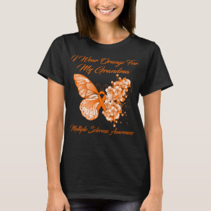 Butterfly ik Draag Oranje voor mijn oma Multiple T-shirt