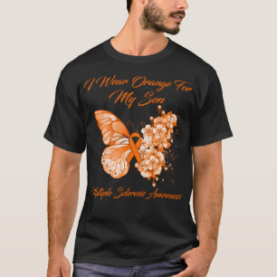 Butterfly ik Draag Oranje voor mijn zoon multiple  T-shirt