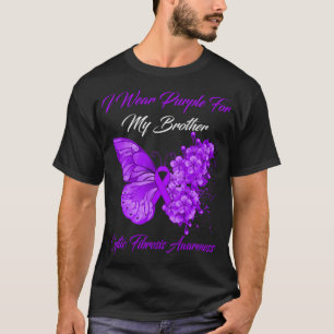 Butterfly ik Draag Paars voor mijn broer Cystic Fi T-shirt