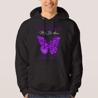 Butterfly ik Draag Paars voor mijn broer Epilepsy Hoodie