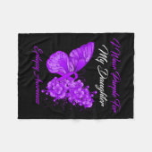 Butterfly ik Draag Paars voor mijn dochter Epileps Fleece Deken (Voorkant (Horizontaal))